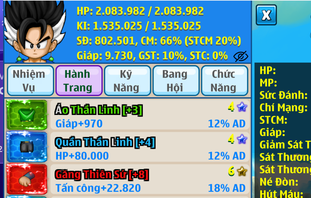 [Đấu Giá 3] Nick NRO VIP Sv8 800k Sức Đánh